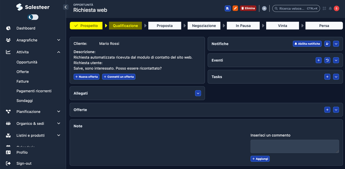 Come ottimizzare le vendite con una pipeline di vendita in un CRM