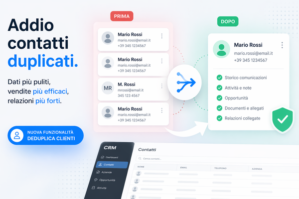 Come eliminare i contatti duplicati nel CRM (senza perdere dati)